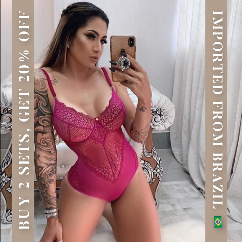 Lace wired bodysuit non padded - Picture 2 of 9